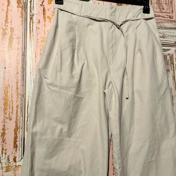 Calvin Klein Jeans Cream Wide Leg Pants - Picture 4 of 12